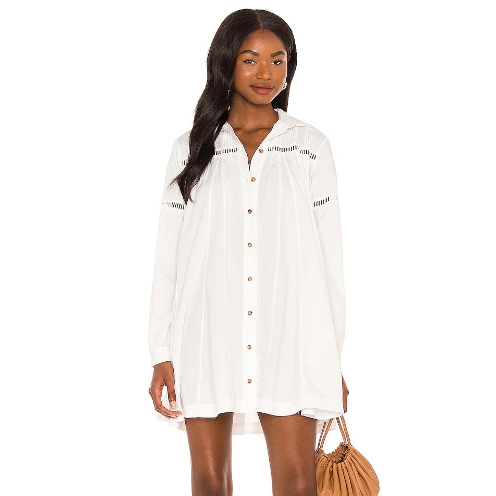 FREE PEOPLE Kennedy Long Sleeve Shirtdress size M